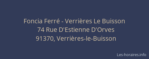 Foncia Ferré - Verrières Le Buisson