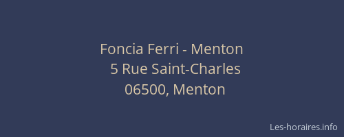 Foncia Ferri - Menton