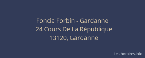 Foncia Forbin - Gardanne