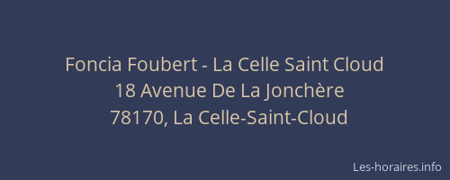 Foncia Foubert - La Celle Saint Cloud