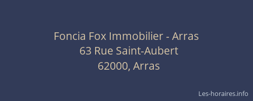 Foncia Fox Immobilier - Arras