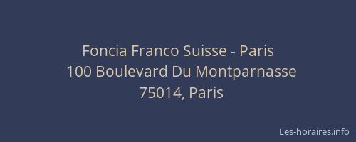 Foncia Franco Suisse - Paris