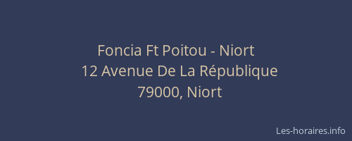 Foncia Ft Poitou - Niort