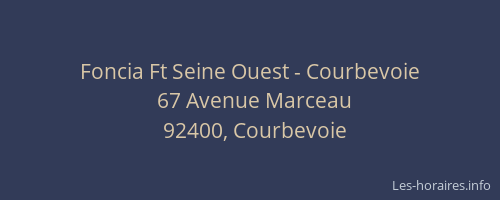 Foncia Ft Seine Ouest - Courbevoie
