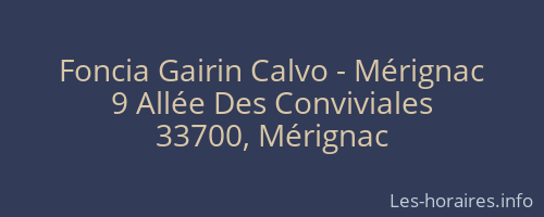 Foncia Gairin Calvo - Mérignac