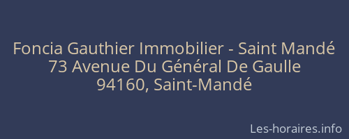 Foncia Gauthier Immobilier - Saint Mandé