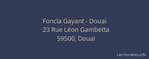 Foncia Gayant - Douai