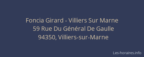 Foncia Girard - Villiers Sur Marne