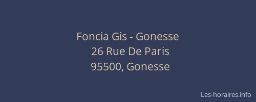 Foncia Gis - Gonesse