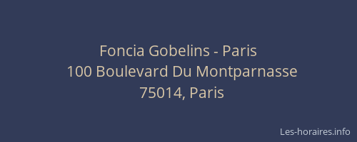 Foncia Gobelins - Paris