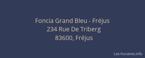 Foncia Grand Bleu - Fréjus