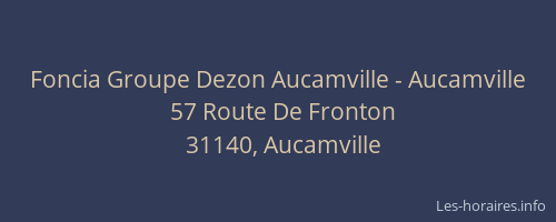 Foncia Groupe Dezon Aucamville - Aucamville