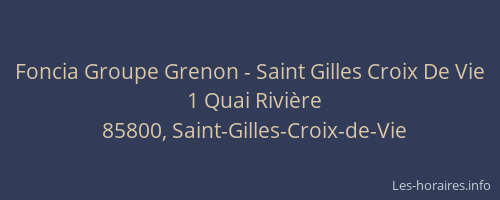 Foncia Groupe Grenon - Saint Gilles Croix De Vie