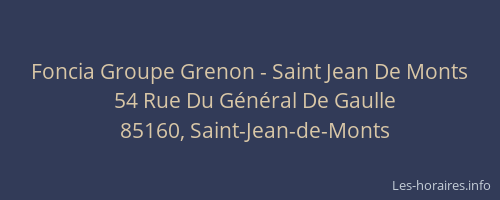 Foncia Groupe Grenon - Saint Jean De Monts