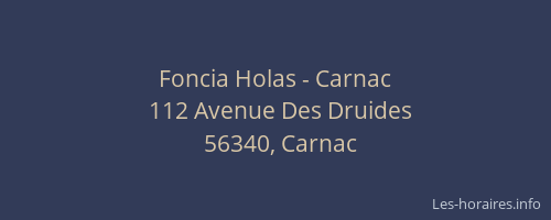 Foncia Holas - Carnac