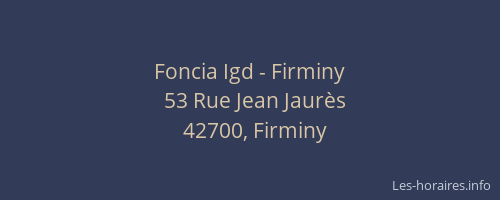 Foncia Igd - Firminy