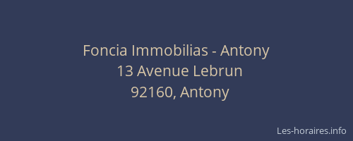Foncia Immobilias - Antony