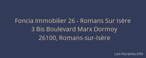 Foncia Immobilier 26 - Romans Sur Isère