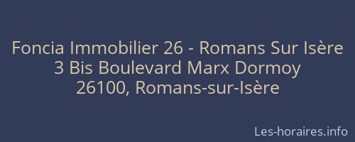 Foncia Immobilier 26 - Romans Sur Isère