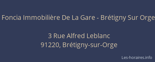 Foncia Immobilière De La Gare - Brétigny Sur Orge