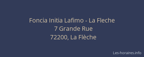 Foncia Initia Lafimo - La Fleche