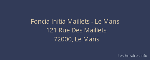 Foncia Initia Maillets - Le Mans