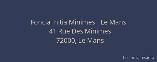 Foncia Initia Minimes - Le Mans