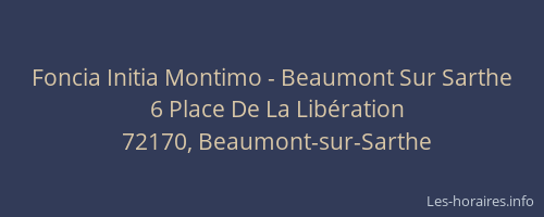 Foncia Initia Montimo - Beaumont Sur Sarthe