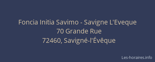 Foncia Initia Savimo - Savigne L'Eveque