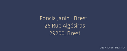 Foncia Janin - Brest