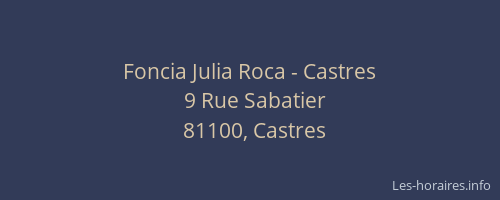 Foncia Julia Roca - Castres