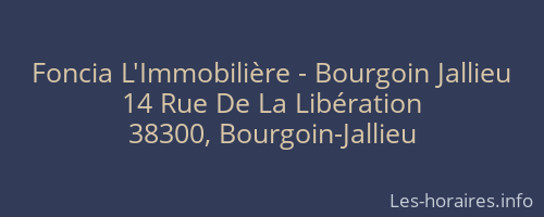 Foncia L'Immobilière - Bourgoin Jallieu
