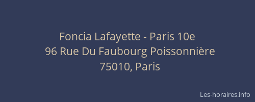 Foncia Lafayette - Paris 10e