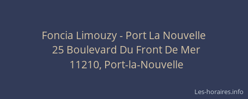 Foncia Limouzy - Port La Nouvelle