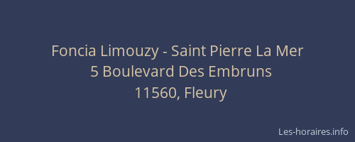 Foncia Limouzy - Saint Pierre La Mer