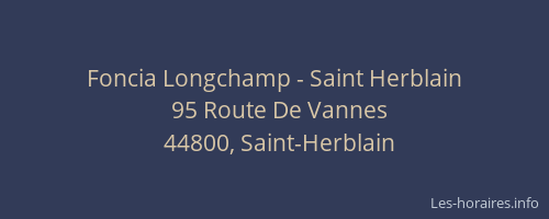 Foncia Longchamp - Saint Herblain