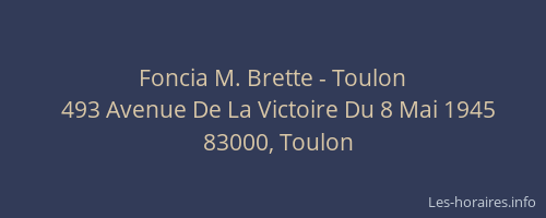 Foncia M. Brette - Toulon