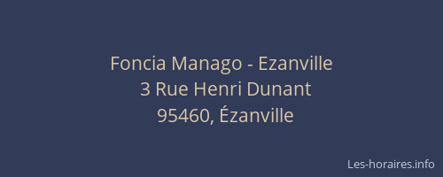 Foncia Manago - Ezanville
