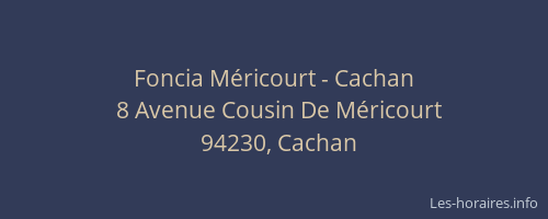 Foncia Méricourt - Cachan