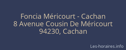 Foncia Méricourt - Cachan