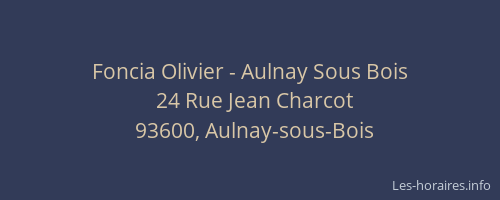 Foncia Olivier - Aulnay Sous Bois