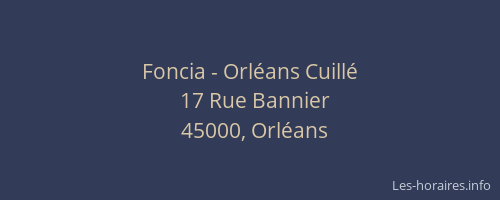 Foncia - Orléans Cuillé