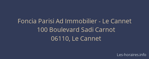 Foncia Parisi Ad Immobilier - Le Cannet