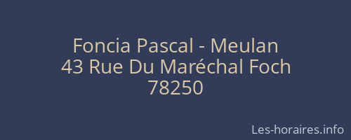 Foncia Pascal - Meulan