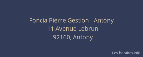 Foncia Pierre Gestion - Antony