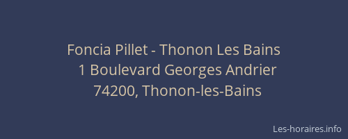 Foncia Pillet - Thonon Les Bains