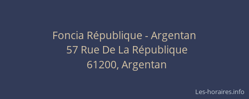 Foncia R&eacute;publique - Argentan