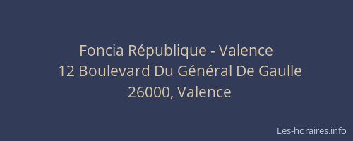 Foncia République - Valence