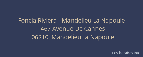 Foncia Riviera - Mandelieu La Napoule