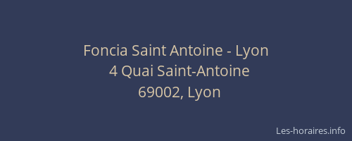 Foncia Saint Antoine - Lyon